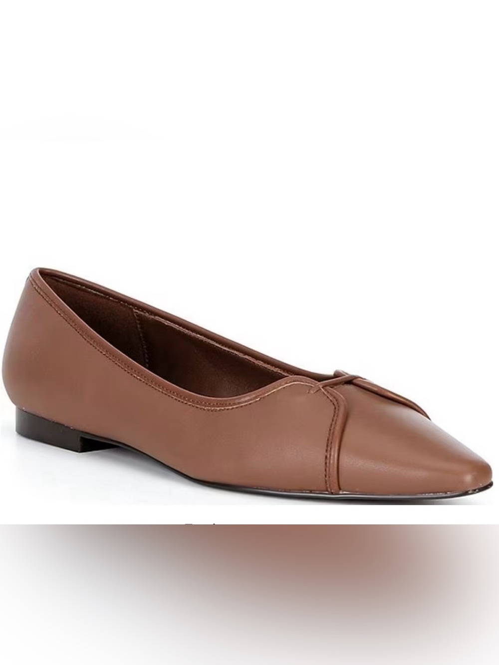 Reiss Brown Evelyn Pointed Leather Flats